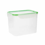 NEW Hermetična Škatla za Malico Quid Greenery Prozorno Plastika (3,7 L) (Pack 4x)