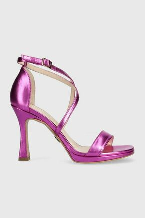 Usnjeni sandali Baldowski vijolična barva - vijolična. Sandali iz kolekcije Baldowski. Model izdelan iz naravnega usnja. Model z usnjenim vložkom