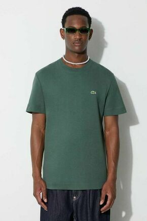 Bombažna kratka majica Lacoste zelena barva - zelena. Kratka majica iz kolekcije Lacoste. Model izdelan iz rahlo elastične pletenine.