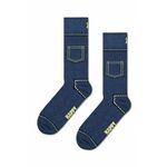 Nogavice Happy Socks Denim Sock mornarsko modra barva - mornarsko modra. Nogavice iz kolekcije Happy Socks. Model izdelan iz elastičnega, vzorčastega materiala.