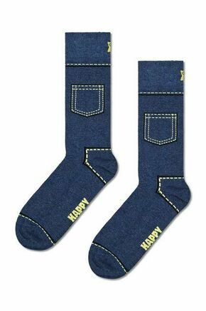 Nogavice Happy Socks Denim Sock mornarsko modra barva - mornarsko modra. Nogavice iz kolekcije Happy Socks. Model izdelan iz elastičnega