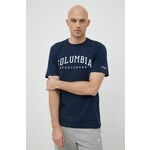 Bombažna kratka majica Columbia mornarsko modra barva - mornarsko modra. Kratka majica iz kolekcije Columbia. Model izdelan iz pletenine s potiskom.
