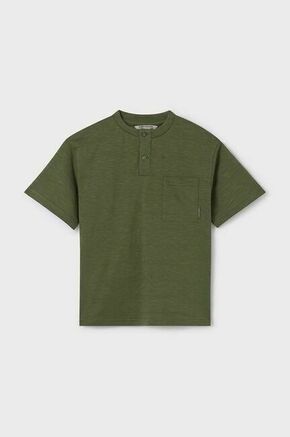 Bombažna kratka majica Mayoral zelena barva - zelena. Kratka majica iz kolekcije Mayoral