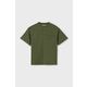 Bombažna kratka majica Mayoral zelena barva - zelena. Kratka majica iz kolekcije Mayoral, izdelana iz pletenine. Model iz izjemno udobne bombažne tkanine.