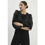 Majica Answear Lab ženska, črna barva - črna. Bluza iz kolekcije Answear Lab izdelana iz lahke tkanine. Kolekcija je na voljo izključno na Answear.Si.