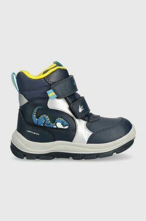 Zimska obutev Geox B363VA 054FU B FLANFIL B ABX mornarsko modra barva - mornarsko modra. Zimski čevlji iz kolekcije Geox. Podloženi model izdelan iz kombinacije sintetičnega in tekstilnega materiala. Model s povečano vodoodpornostjo.