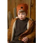 Otroška kapa Jamiks GUDRUN oranžna barva - oranžna. Otroška kapa iz kolekcije Jamiks. Model izdelan iz pletenine z nalepko.
