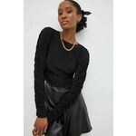 Majica Answear Lab ženska, črna barva - črna. Bluza iz kolekcije Answear Lab, izdelana iz zelo elastične pletenine. Model iz tanke, padajoče tkanine.