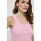 Top Pinko Answear Exclusive ženski, roza barva, 100807 A22R - roza. Top iz kolekcije Pinko, izdelana iz rebraste pletenine. Model iz zračne tkanine z visoko vsebnostjo bombaža.