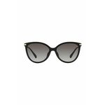 Sončna očala Michael Kors ženski, črna barva - črna. Sončna očala iz kolekcije Michael Kors. Model z enobarvnimi stekli in okvirji iz kombinacije umetne snovi in kovine. Ima filter UV 400.