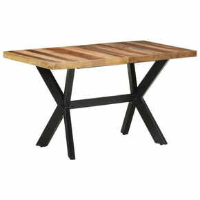 Greatstore Jedilna miza 140x70x75 cm trden les s finišem iz palisandra