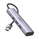Ugreen 5in1 HUB adapter 3x USB 3.0 / RJ45 / USB-C, srebro