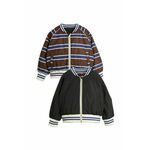 Otroška dvostranska jakna Mini Rodini rjava barva - rjava. Otroški jakna iz kolekcije Mini Rodini. Prehoden model, izdelan iz kombinacije različnih materialov.