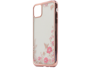 Chameleon Apple iPhone 11 Pro Max - Gumiran ovitek (TPUE) - roza rob - roza rožice