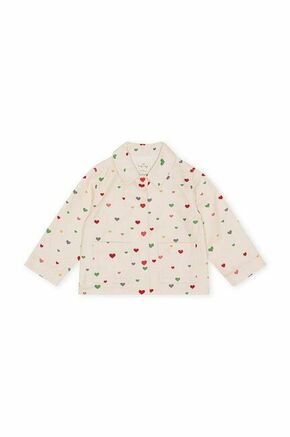 Otroška bombažna srajca Konges Sløjd bež barva - bež. Otroška srajca iz kolekcije Konges Sløjd. Model izdelan iz enobarvne tkanine.
