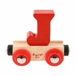 Bigjigs Toys Bigjigs Rail Wagon lesena vlakovna pot - črka J