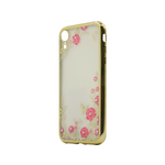 Chameleon Apple iPhone XR - Gumiran ovitek (TPUE) - zlat rob - roza rožice