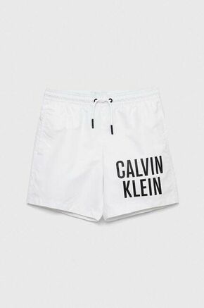 Otroške kopalne kratke hlače Calvin Klein Jeans bela barva - bela. Otroški kopalne kratke hlače iz kolekcije Calvin Klein Jeans. Model izdelan iz udobnega materiala.
