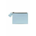 Denarnica Tous ženski - modra. Mala denarnica iz kolekcije Tous. Model izdelan iz ekološkega usnja.