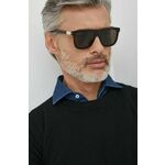 Sončna očala Gucci moška, črna barva, GG1502S - črna. Sončna očala iz kolekcije Gucci. Model z enobarvnimi stekli in okvirji iz plastike. Ima filter UV 400.