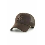 Kapa s šiltom 47 brand MLB New York Yankees rjava barva, B-BRANS17CTP-BW - rjava. Kapa s šiltom vrste trucker iz kolekcije 47 brand. Model izdelan iz kombinacije tekstila in mreže.