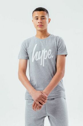 Otroški t-shirt Hype siva barva - siva. Otroški T-shirt iz kolekcije Hype. Model izdelan iz tanke