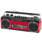 Trevi RR 501 BT radijski kasetofon, črno-rdeč
