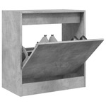 vidaXL Omarica za čevlje betonsko siva 60x34x63,5 cm inženirski les