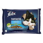 Felix hrana za mačke Fantastic z lososom in bučkami, s postrvmi in fižolom, 12 (4x85g)