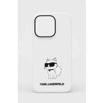 Etui za telefon Karl Lagerfeld iPhone 14 Pro 6,1'' bela barva - bela. Etui za telefon iz kolekcije Karl Lagerfeld. Model izdelan iz plastike.