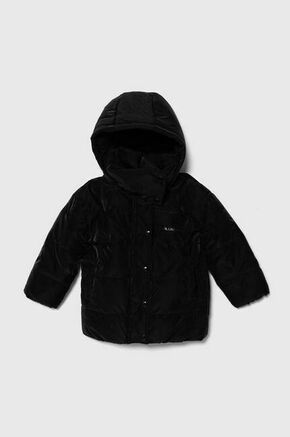 Otroška jakna Karl Lagerfeld črna barva - črna. Otroški jakna iz kolekcije Karl Lagerfeld. Podložen model