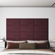 Vidaxl Stenski paneli 12 kosov vijolični 60x30 cm blago 2,16 m²