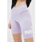 Kratke hlače Puma ženski, vijolična barva - vijolična. Kratke hlače iz kolekcije Puma. Model izdelan iz tanke, elastične pletenine.