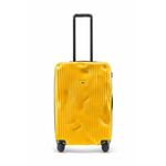 Kovček Crash Baggage STRIPE rumena barva - rumena. Kovček iz kolekcije Crash Baggage. Model izdelan iz plastike.