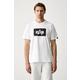 Alpha Industries kratka majica moška bombažna Washed Out bela 268512