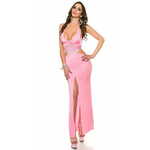 Amiatex Ženska obleka 74512, roza, UNIVERZáLNí