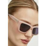 Sončna očala AllSaints ženski, roza barva - roza. Sončna očala iz kolekcije AllSaints. Model z enobarvnimi stekli in okvirjem iz plastike.