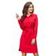 Numoco Ženska obleka 284-1 Camille, rdeča, XL