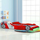 Otroška postelja LED dirkalni avtomobil 90x200 cm rdeče barve