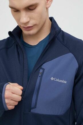 Športni pulover Columbia Triple Canyon mornarsko modra barva - mornarsko modra. Športni pulover iz kolekcije Columbia. Model z zapenjanjem na zadrgo
