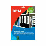 APLI bele nalepke AP001233 190 x 61 mm, 4/stran 25 listov (registratorji široki)