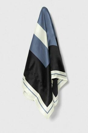 Svilena rutica Sisley - modra. Rutica iz kolekcije Sisley. Model izdelan iz vzorčaste tkanine.