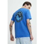 Bombažna kratka majica Billabong moška, ABYZT02279 - modra. Kratka majica iz kolekcije Billabong, izdelana iz tanke, elastične pletenine. Model iz zračne bombažne tkanine.