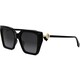 FENDI Diamonds Black Square Sunglasses ONE SIZE (54) Črna/Siva
