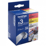 BROTHER TZE-31M3 3-pack (12mm x 8m x 3) B-R/B-Y/B-W, laminirana etiketa