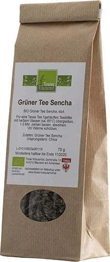"Tiroler Kräuterhof Bio zelen čaj Sencha - 75 g"