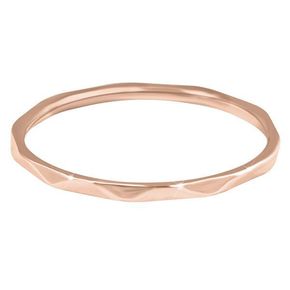 Troli Minimalističen pozlačen prstan z nežnim dizajnom Rose Gold (Obseg 52 mm)