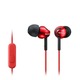 Sony MDR-EX110APR slušalke, 3.5 mm, rdeča, 103dB/mW, mikrofon