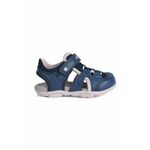 Geox otroške sandale - mornarsko modra. Otroški sandali iz kolekcije Geox. Model izdelan iz kombinacije ekološkega usnja in tekstilnega materiala.