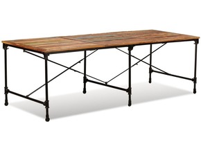 VIDAXL Jedilna miza iz trdnega predelanega lesa 240 cm